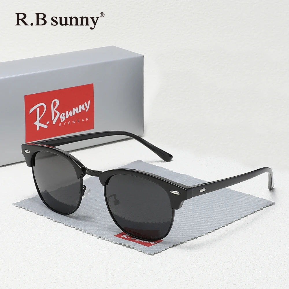 Classic Polarized Sunglasses Men Women Retro UV400 Glasses Male Popular Anti-glare Travel Driving Fashion Eyewear Frames