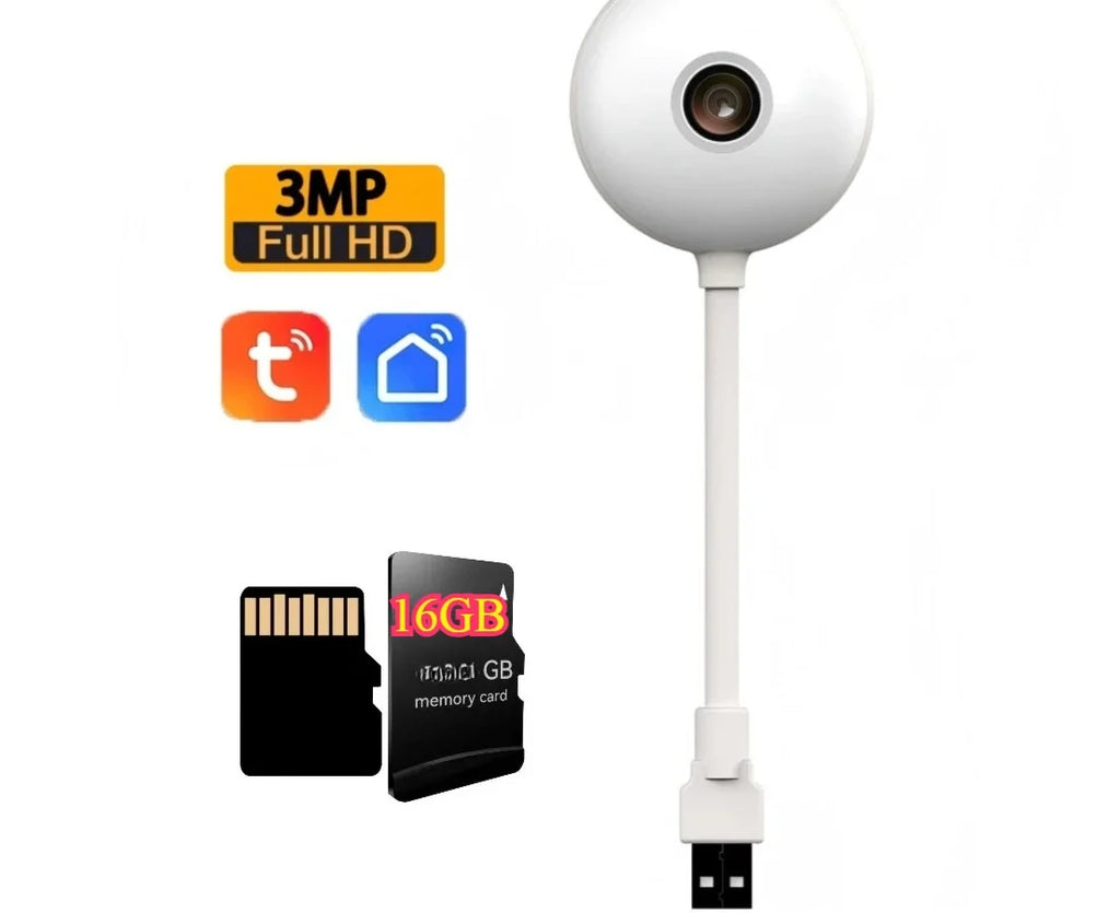 Mini WiFi Camera USB Webcam HD Home Security Camera IP Network Camera Human Detection 2 Way Talk Baby Pet Monitor TUYA App
