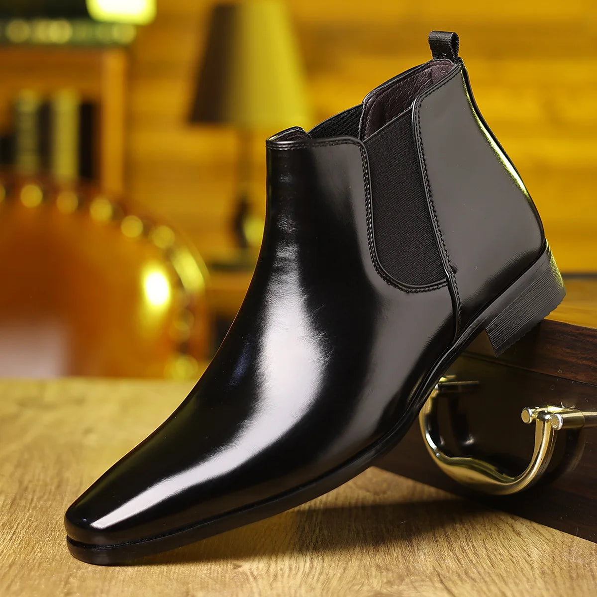 Men's Chelsea Boots Genuine Leather 2025 Autumn Winter Trend Thick-soled Men Ankle Boots All-match Marton Boots Men