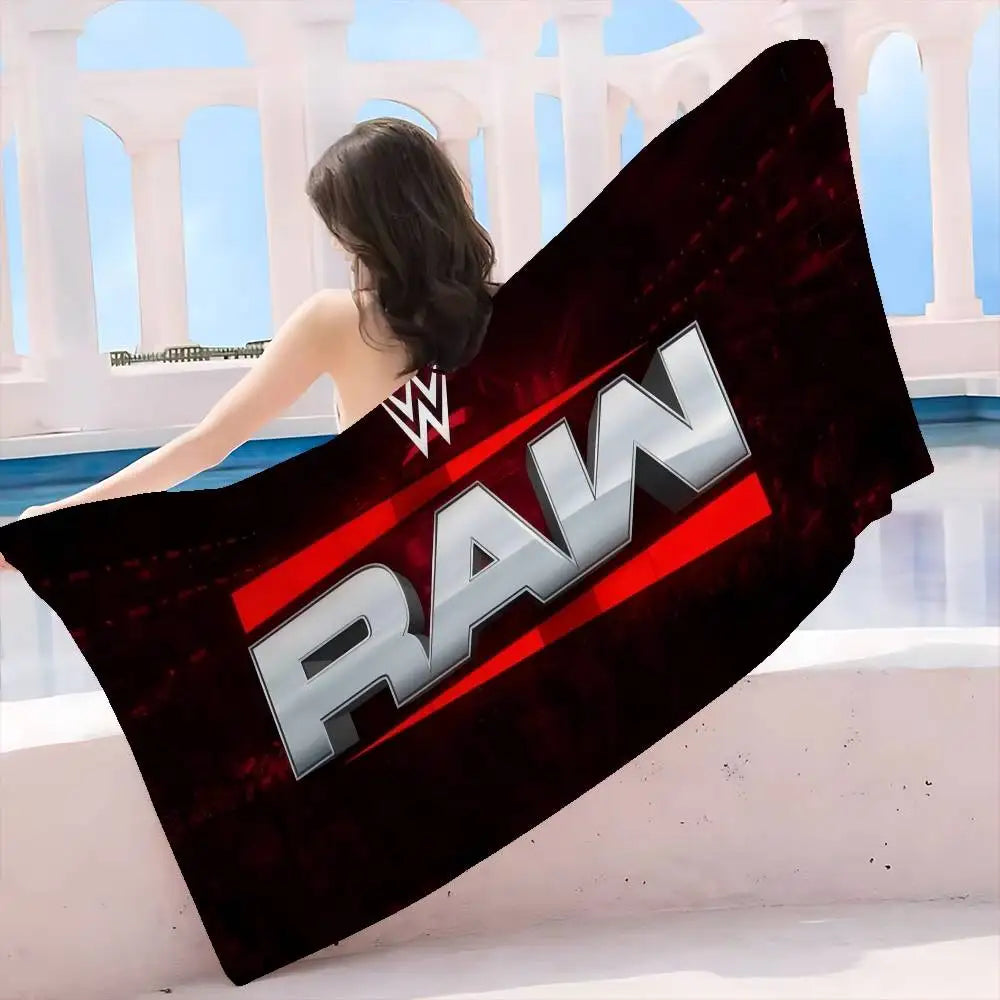W-WWE Wrestling Star Big Microfiber Beach Towels Quick Dry Towel Sand Beach Towels Pool Towel for Travel Swim Pool Yoga