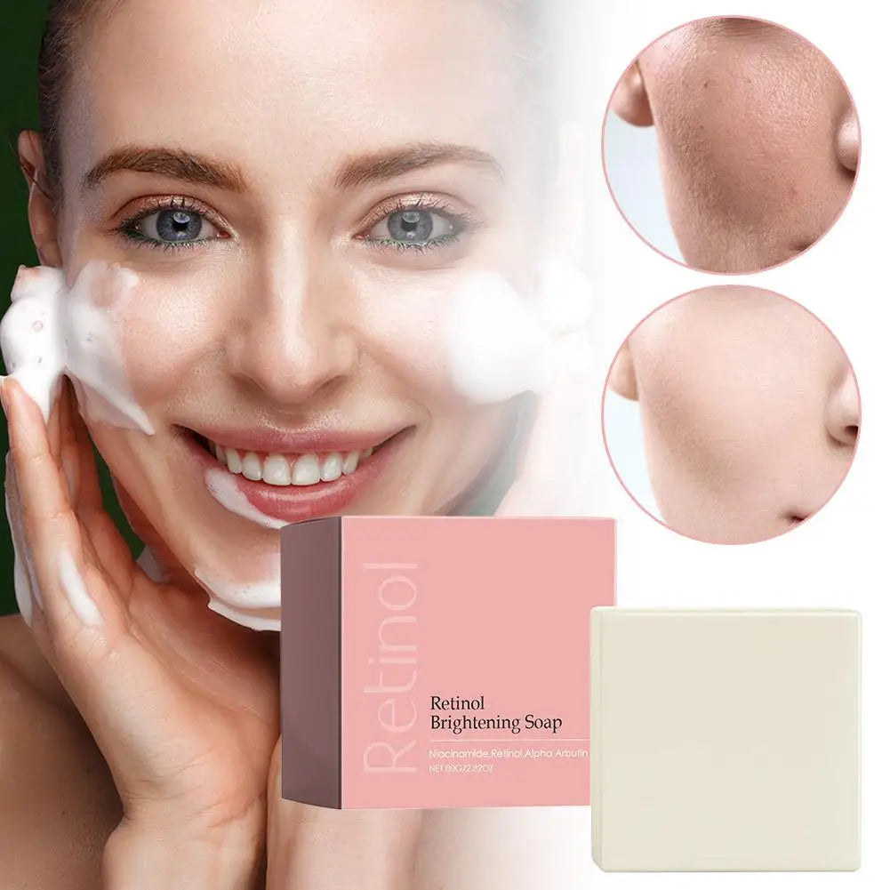 Retinol Brightening and Spot Removing Cleansing Soap Deeply cleanse repair the skin fade dark spots fine lines Korean nursing
