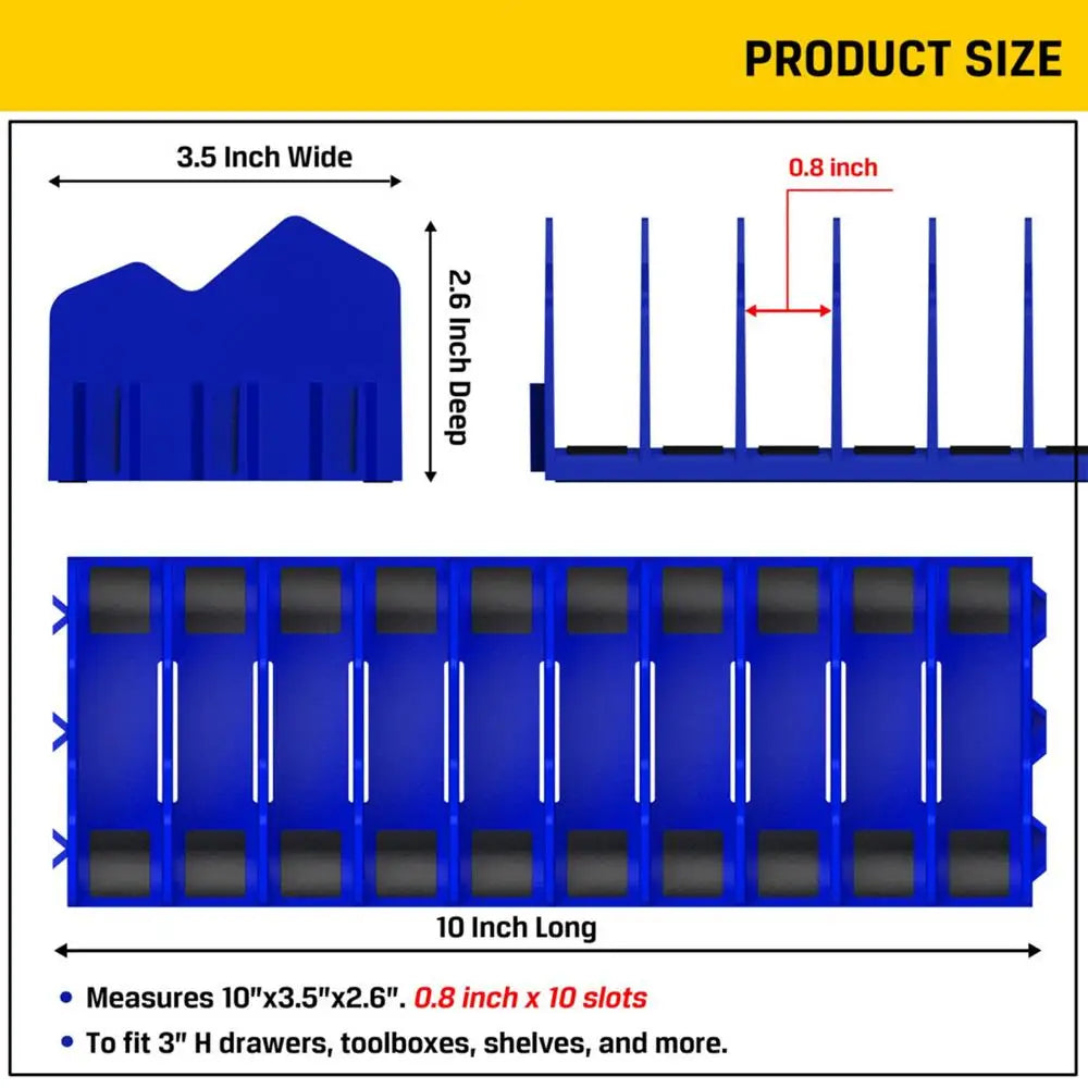 plier organizer rack Organizer Storage Rack Space-Saving Practical with Nonslip Rubber Base 10 Slots Pliers Cutters Organ