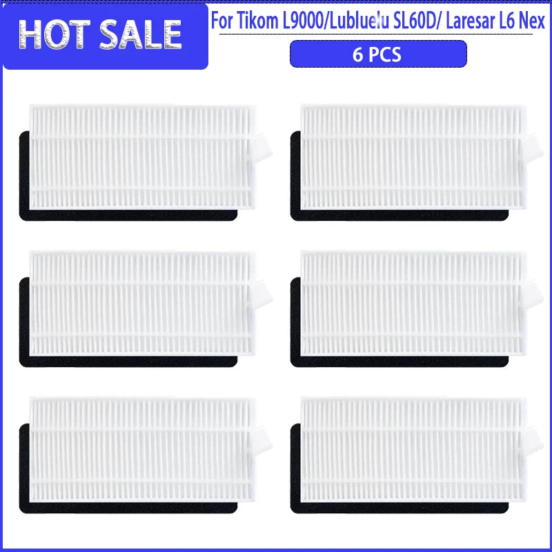 Main Side Brush Hepa Filter Mop For Lubluelu SG60 SL60 SL60D SL61/ Laresar L6 Nex / Tikom L9000 Replacement Spare Parts