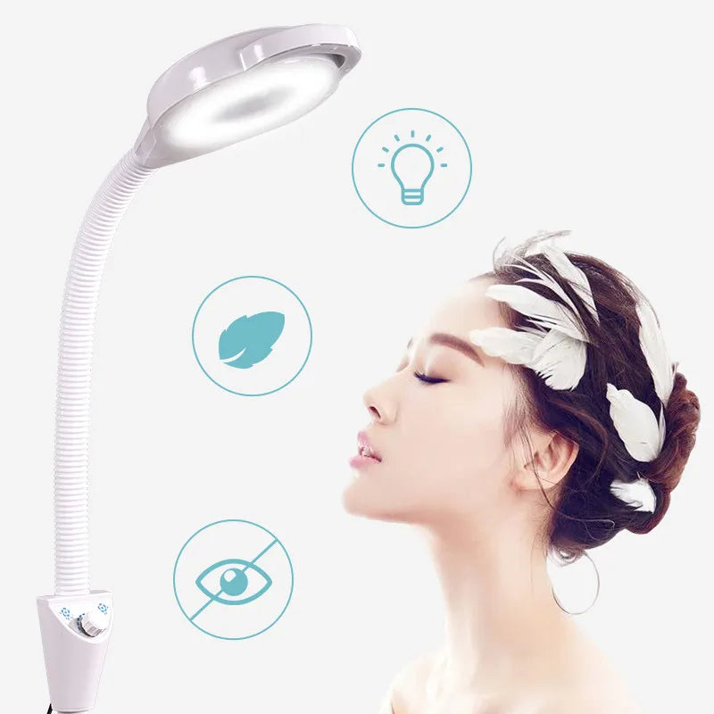 170cm Adjustable LED Lamp 24W 4000K LED Lamp for Beauty Facials Skincare Tattoo Eyebrows Nail, Eyebrow False Eyelash Grafting