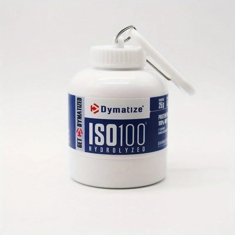 1pc 100ML Outdoor Sport Mini Portable Protein Container Powder Bottle with Whey Keychain Health Funnel Medicine Box