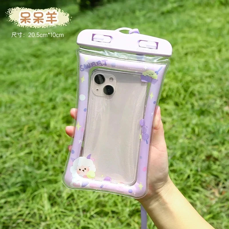 Waterproof Cartoon Phone Pouch Drift Diving Swimming Bag Underwater Dry Bag Case Cover For Phone Water Sports Beach Pool Skiing