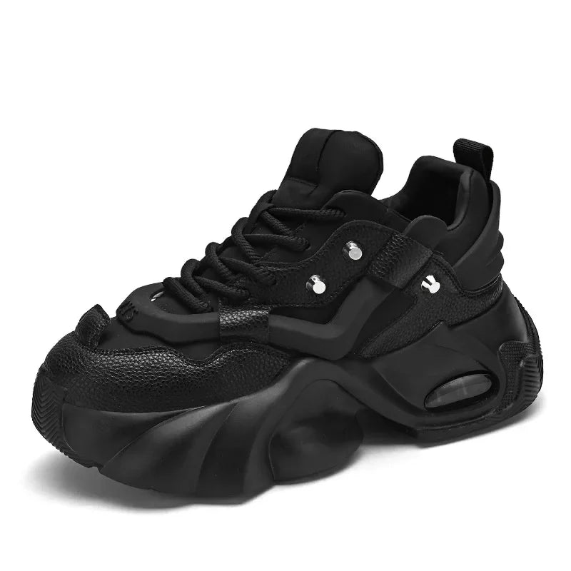 Fashion Men Chunky Sneakers Outdoor Causal Comfortabe Sports Shoes for Male Lace Up Tennis  New Height Increasing Footwears