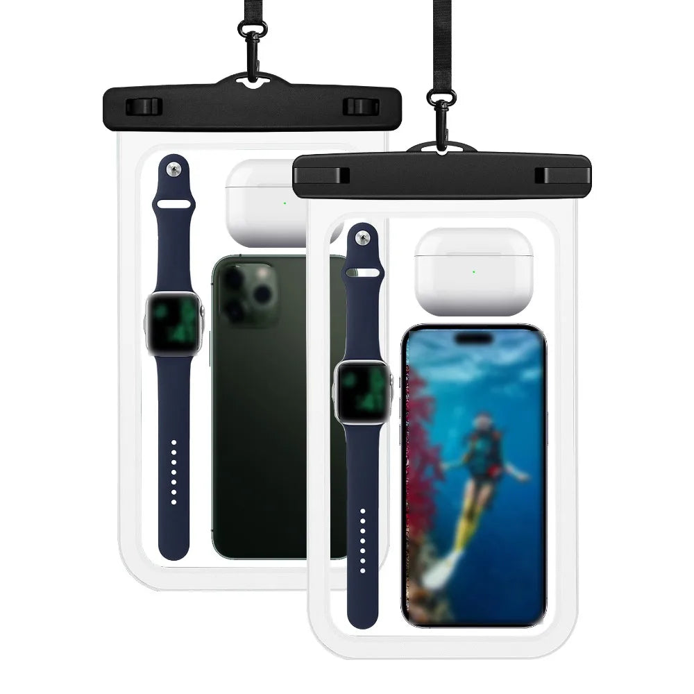 Waterproof Mobile Phone Bag Touchable Screen Large Capacity Phone Protector Pouch PVC Universal Underwater Dry Bag