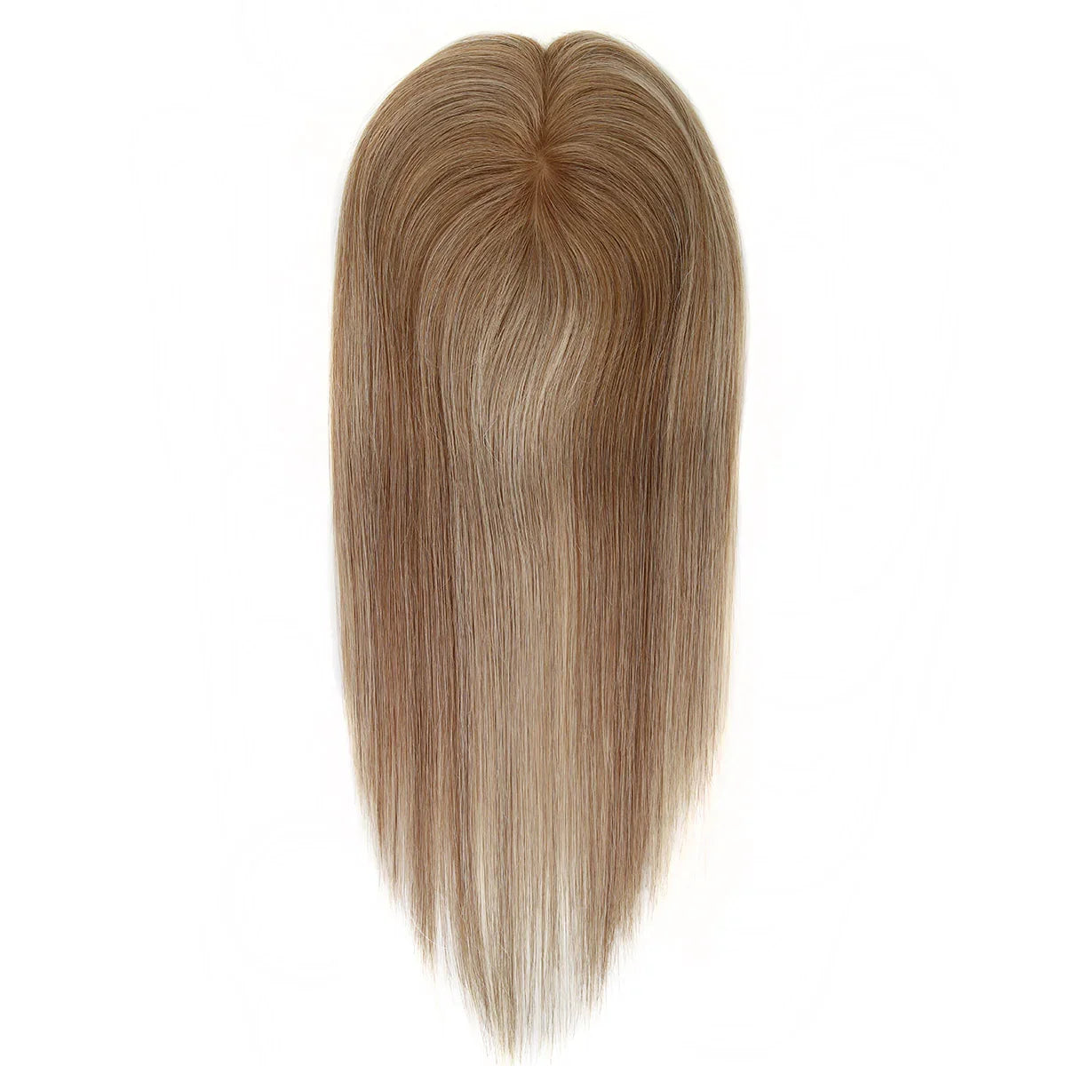 TUW10 3''x5'' Silk Base Hair Topper for Women with PU around 3 Clip 110% Handmade Remy Human Hair Natural Looking Topper Hairpin