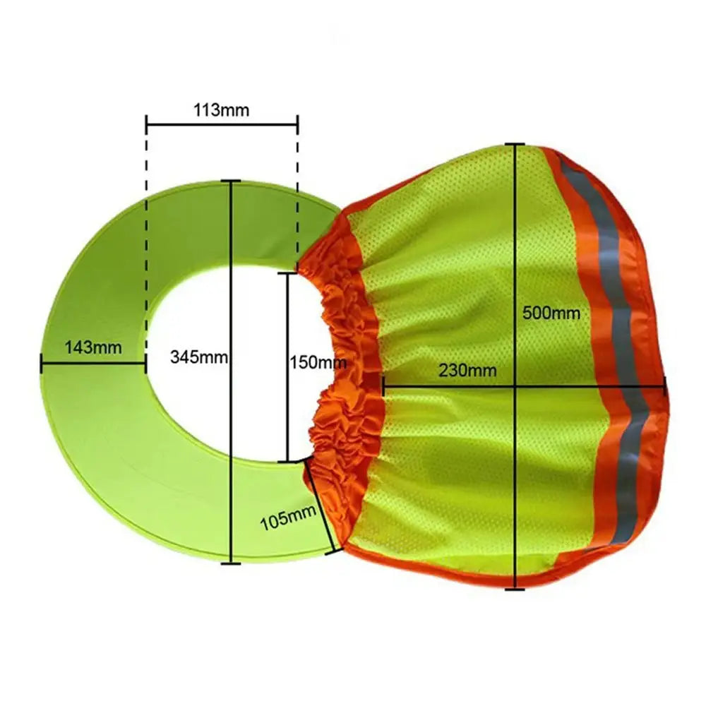 Breathable Reflective Hat Brim Sun Protection Netting Safety Helmet Sunshade Light Weight Reflect Light Reflective Neck Shield