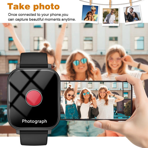 1.83 Inch HD Smartwatch, 1 Count Fashionable Smartwatch with BT Calling & Check Weather, Sports Tracking Smartwatch for Android