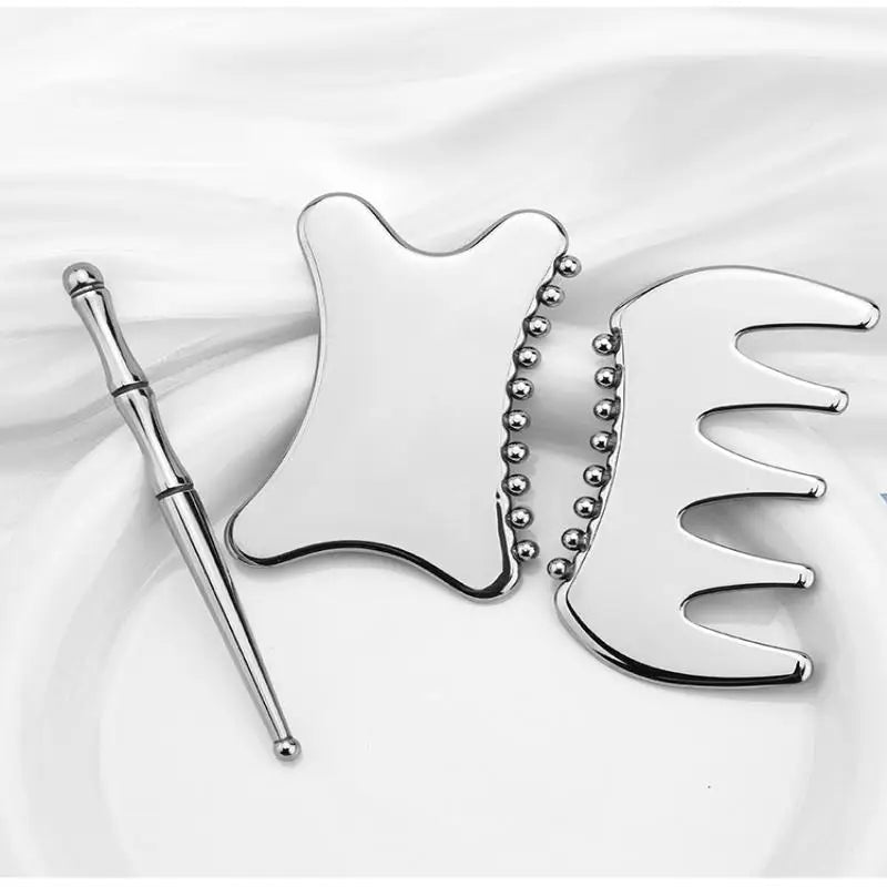 Gua Sha Board Guasha Massage For Face Stainless Steel Body Massager Facial Scraping Plate SPA Guasha Scraper For Neck Back