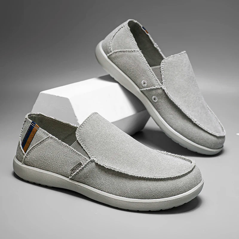 Large Size Canvas Shoes Men's Slip-On Loafers Casual Breathable Independent Station Cross-Border Shoes Adult Low Heel Rubber