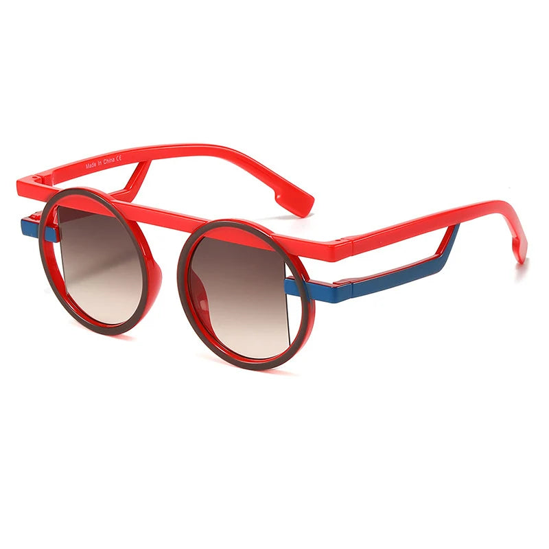 Retro Punk Style Small round Sunglasses UV400 Gradient Shades Unisex Fashion Sun Glasses for Men And Women