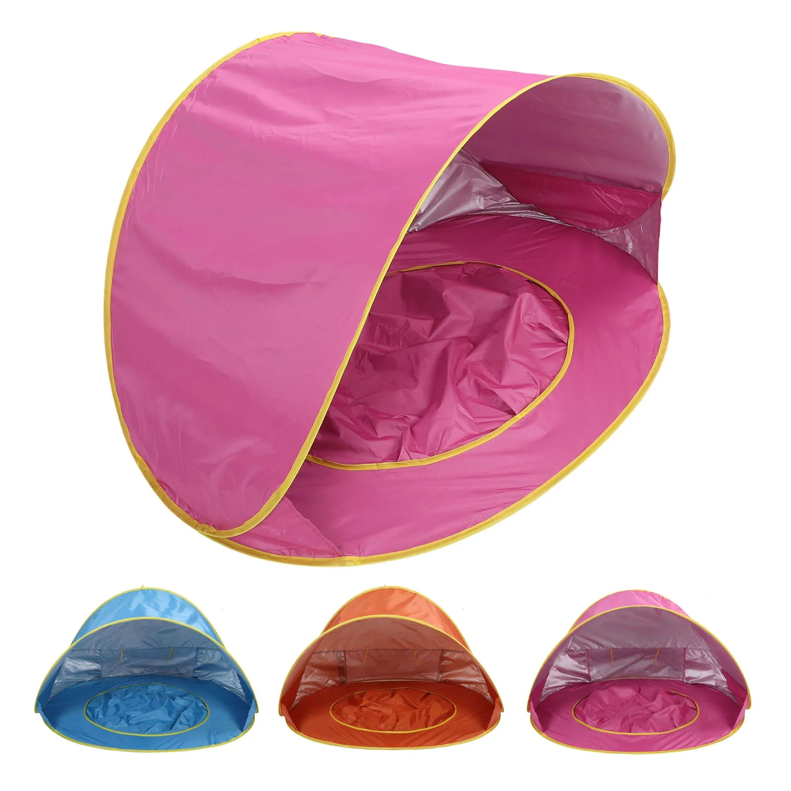 【New】Beach Tent Sun Shelter  Up Beach Tent Sun Proof Wind Proof Portable Baby Beach Tent with Pool Storage Bags for Outdoor