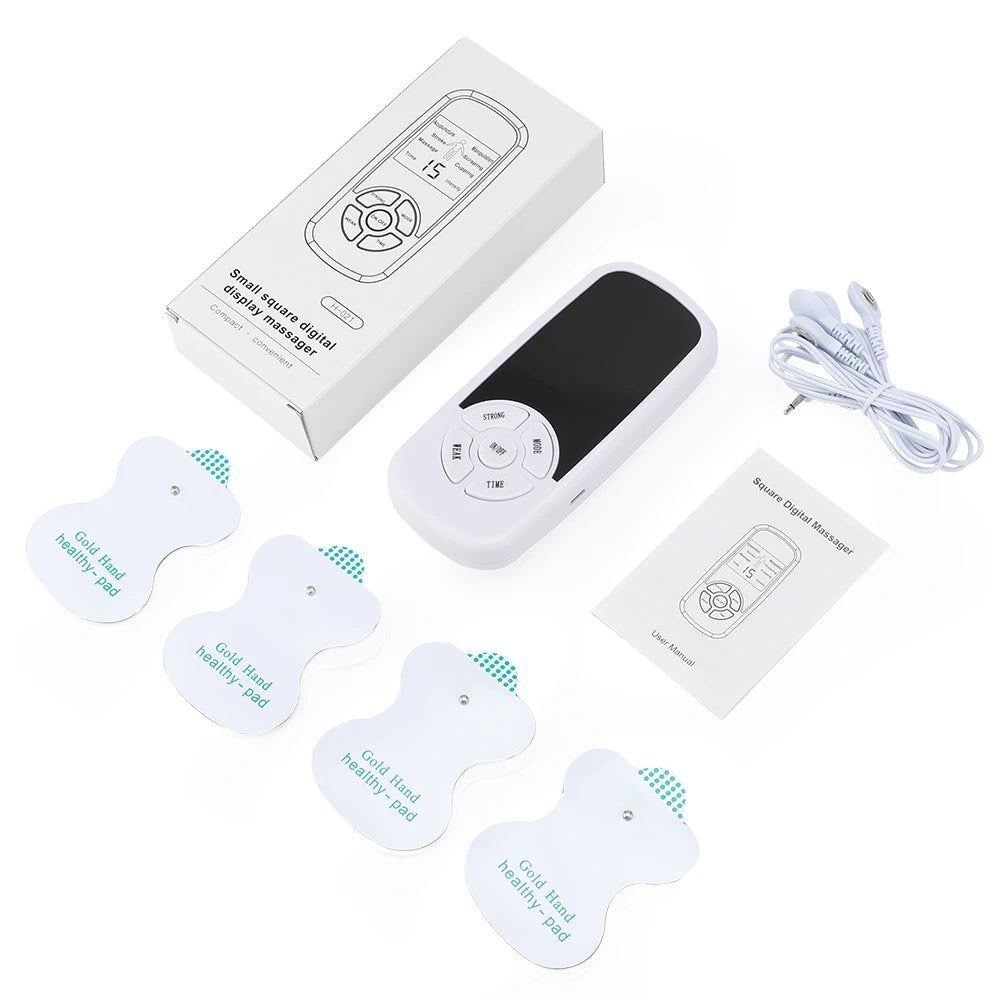 6 Modes Tens Electric Massager Muscle Relax Device Full Body Stimulator Back Waist Knee Healthy Care Patchs Digital Massage Tool