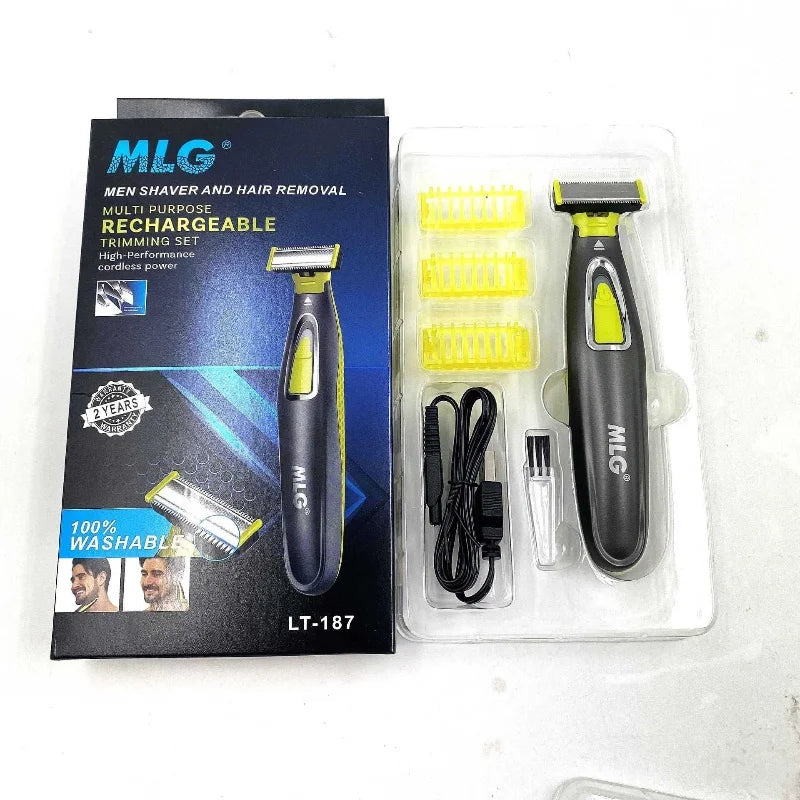 MLG 1pcs replacement head/1box USB rechargeable waterproof electric shaver beard shaver body trimmer men's shaver hair