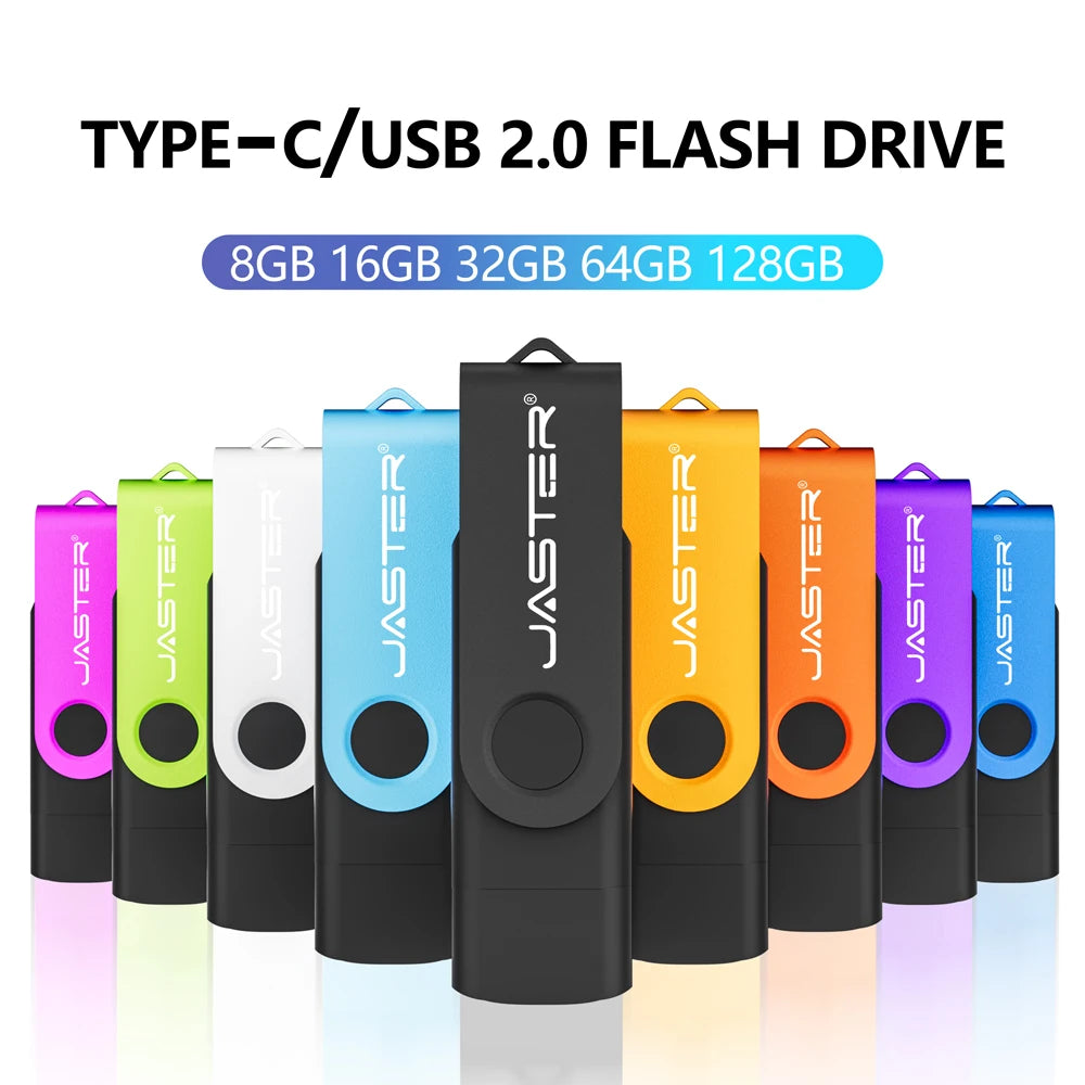 Metal OTG 2 IN 1 Type C pen drive 128GB usb memory stick 4GB 8GB 32GB 64GB 128GB cle usb cle usb flash drive memoria usb