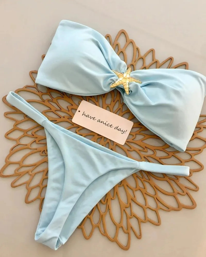 Push Up Bikinis 2025 Sexy Women Swimsuit Female Swimwear Micro Bikini Set Swimming Suit Beachwear Bandeau Brazilian Biquini