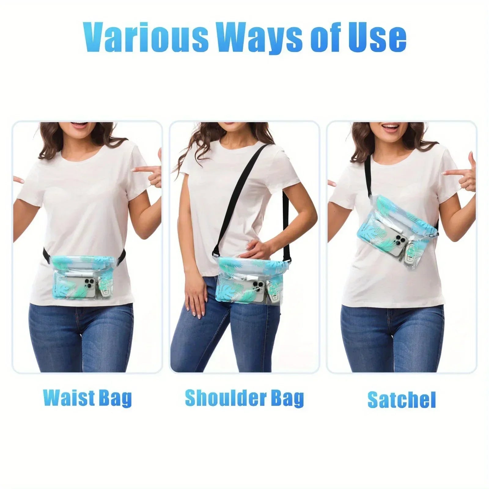Waterproof Phone Bag, Three-Layer Sealed Touch Screen Waterproof Phone Waist Bag, Suitable For Swimming, Drifting, And Diving