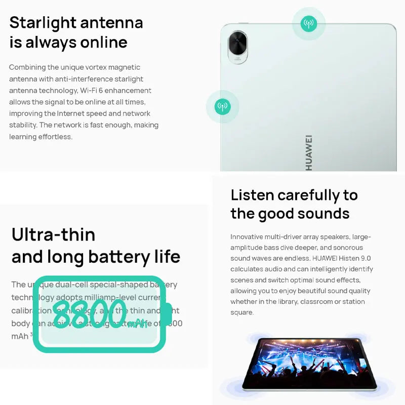 HUAWEI MatePad 11.5S smart WIFI 144Hz high refresh full screen, Huawei Notes, professional PC-level WPS 8800mAh battery