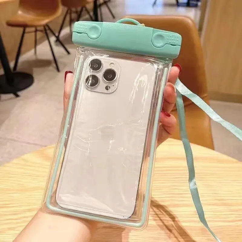 Universal Sealed Phone Waterproof Pouch Lanyard Crossbody Touchable Swimming Diving Phone Case