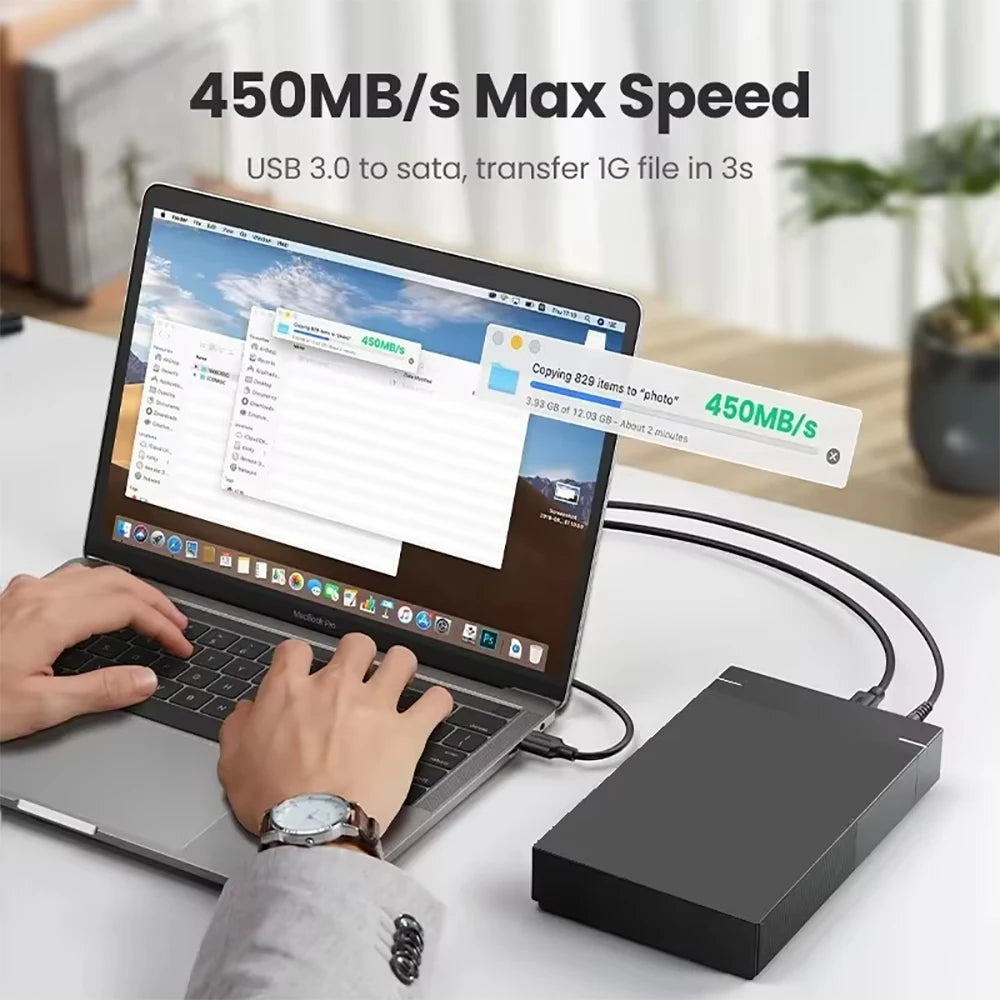 3.5/2.5 inch HDD Case SATA to USB 3.0 Hard Disk Adapter External Hard Drive Disk Enclosure For PC Laptop 5Gbps 10TB HDD Box Case