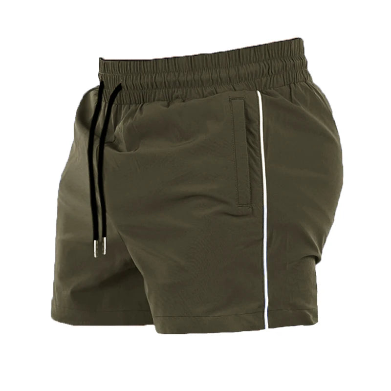 Slim Fit Shorts for Men Sports Gym Fitness Workout Jogger Light Weight Short Pants with Zipper Pockets