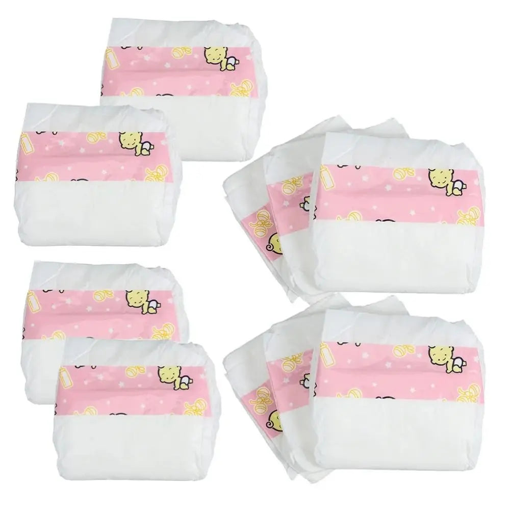 10 Pcs Mini Diapers Play House Diapers Reborn Dolls Decorate Pretend Baby Accessories Miniature Diapers Dollhouse Baby Diapers