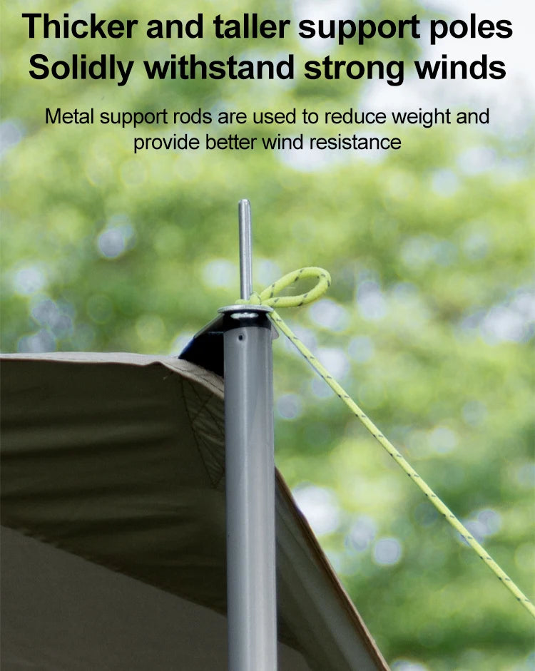 Silver Coated Sun Protection Camping Tent Large Family Size Windproof Rainproof Outdoor Canopy Tent with UV Block for Beach Pic