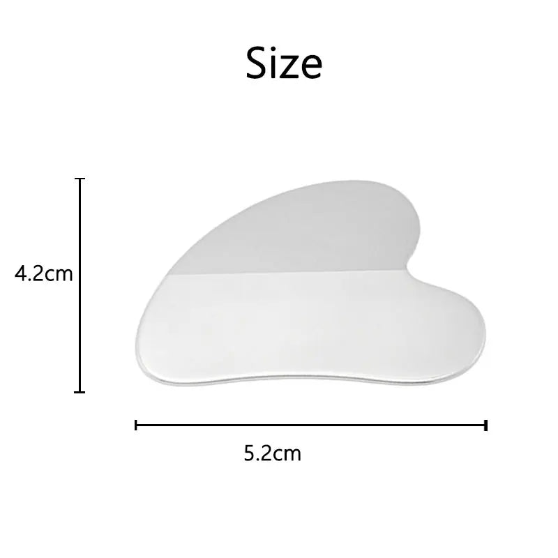 Gua Sha Natural Stainless Steel Scraper Massager Facial Skin Care Guasha Board Face Massager Board Heart Shape Body Relaxation