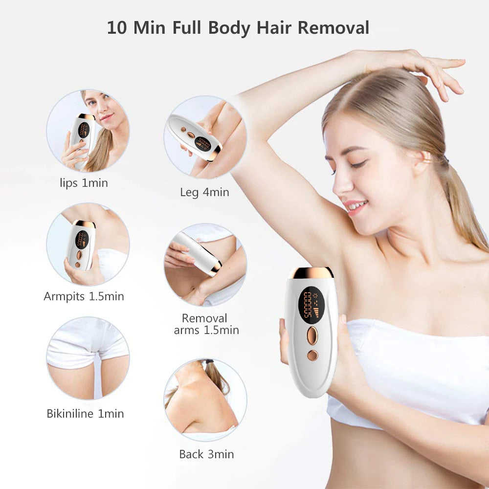 999999 Flashes Laser Epilator for Women Body Bikini Legs Armpit Arms Hair Removal Painless IPL Laser Permanent Electric Epilator