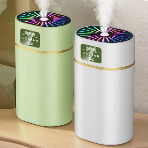 1.1L Humidifier Large Capacity Mist Home Quiet Bedroom Colorful Atmosphere Light Air Moisturizer Portable Desktop USB Charging