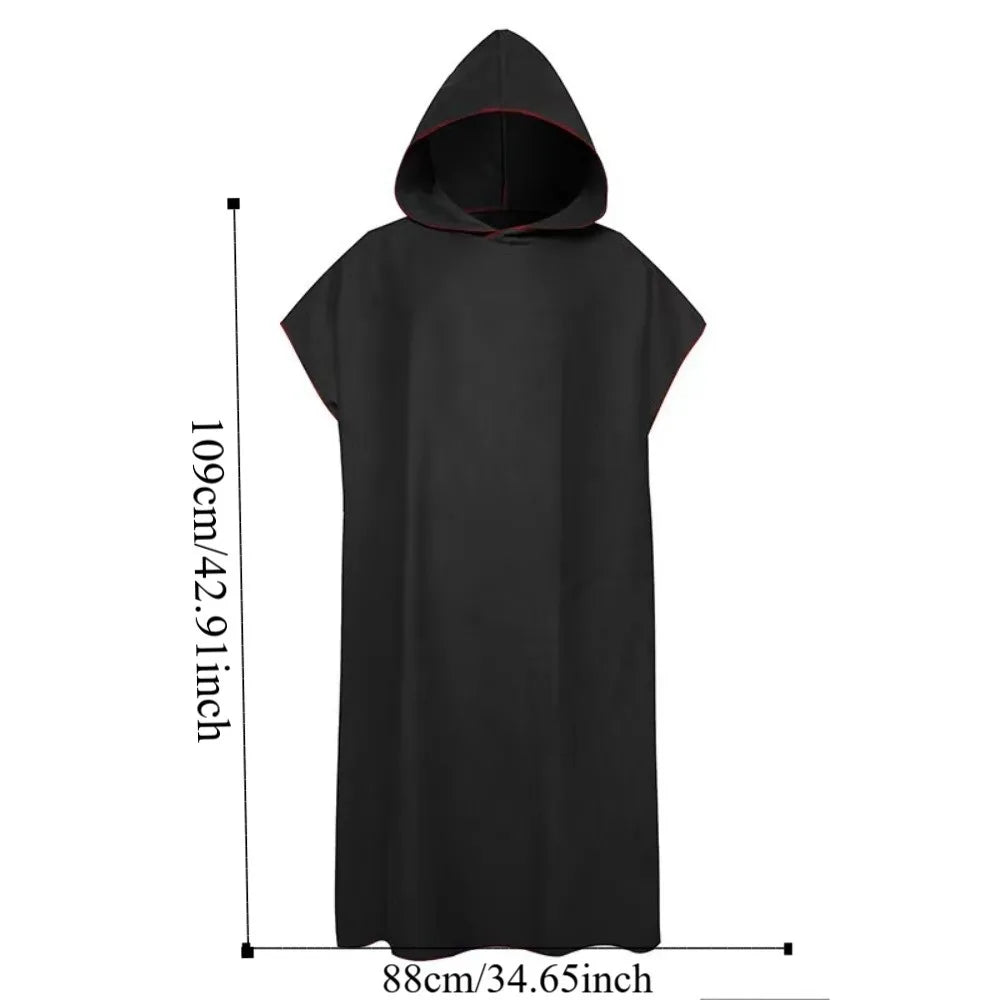 Microfiber Quick-drying Swimming Towels Absorbent Hooded Swimming Dry Towels Quick Dry Windproof Beach Poncho Towels Swimming
