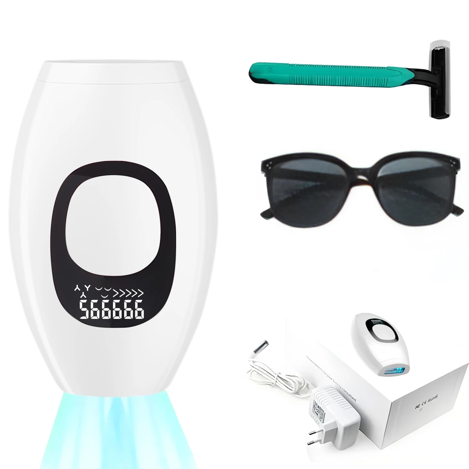 Professional Permanent Laser Depilator IPL Hair Removal Handset Home Use For Women and Men With Screen Display Flash Depilator