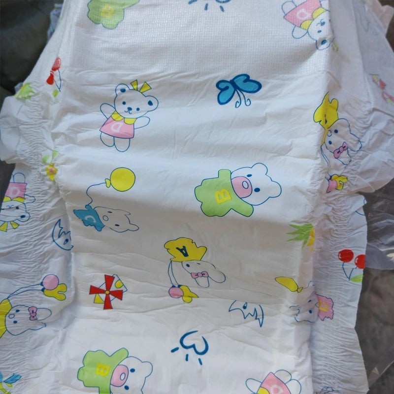 Adult Baby Diaper ABDL Diapers Brief High Absorption DDLG Cute Cartoon Pattern Cotton Soft Thick Disposable Diaper For Men Women