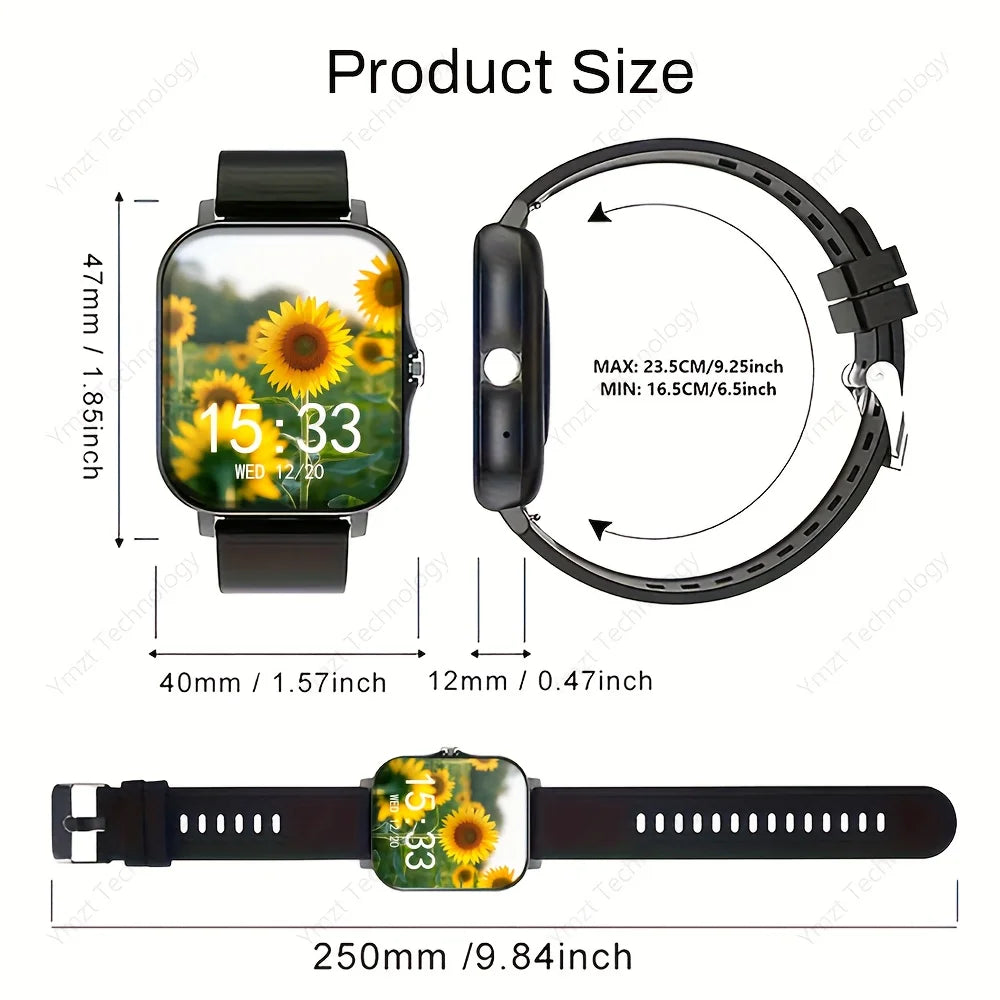 2025 New 4.65cm  Touchscreen Smartwatch with WirelessVoice180mAh Rechargeable Battery Sleek Smartwatch  Alloy Case Watch Smart