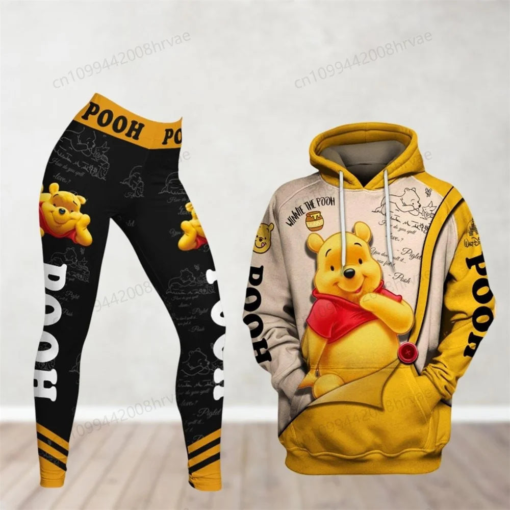 Disney Winnie the Pooh Hoodies and Leggings, Custom Winnie the Pooh 3D Printed Sweatshirts, Womens Yoga Pants Set 2025