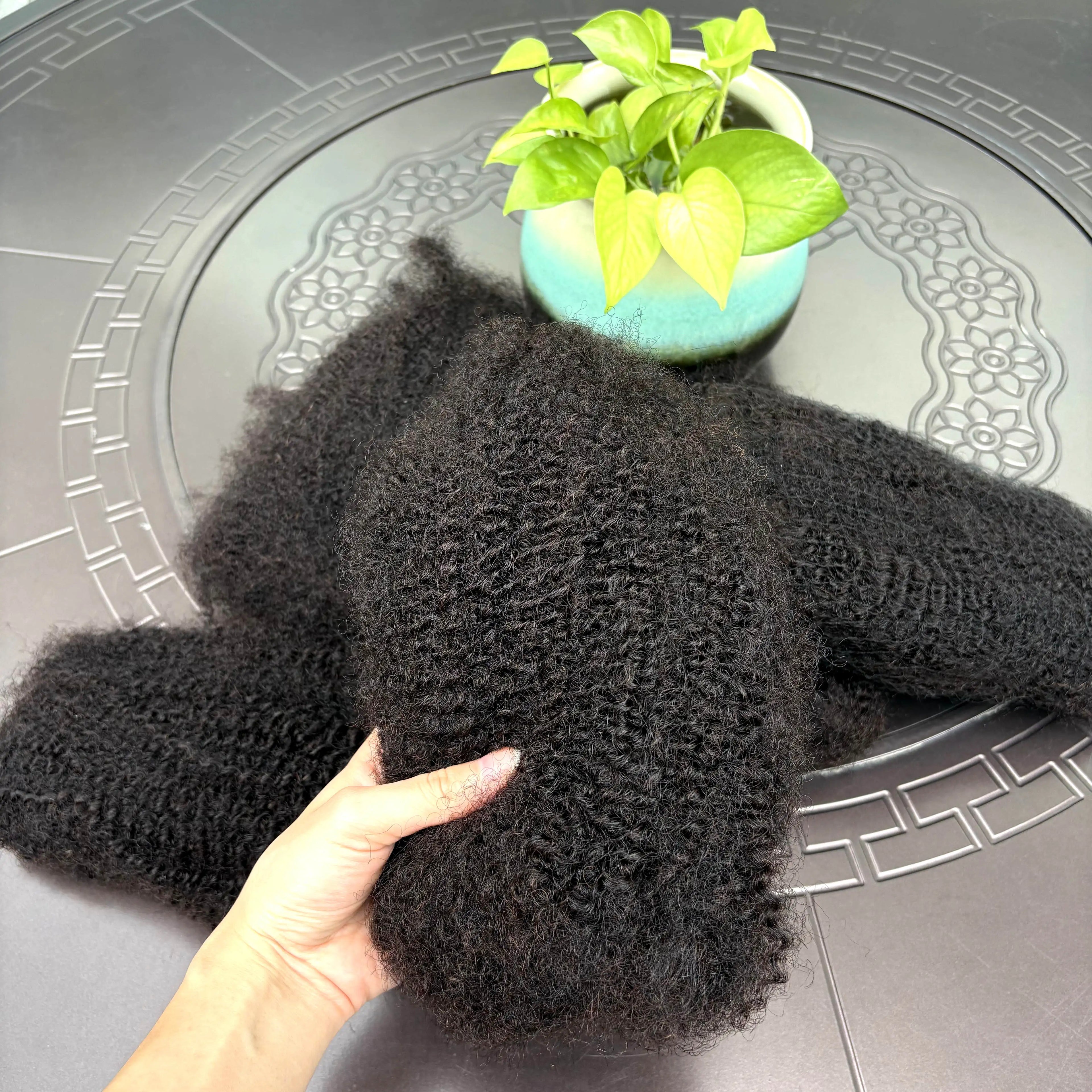 10-16Inch Natural 4C Afro Kinky Curly Bulk Human Hair Extensions No Weft Brazilian Remy Bulk for Locs Braiding Hair