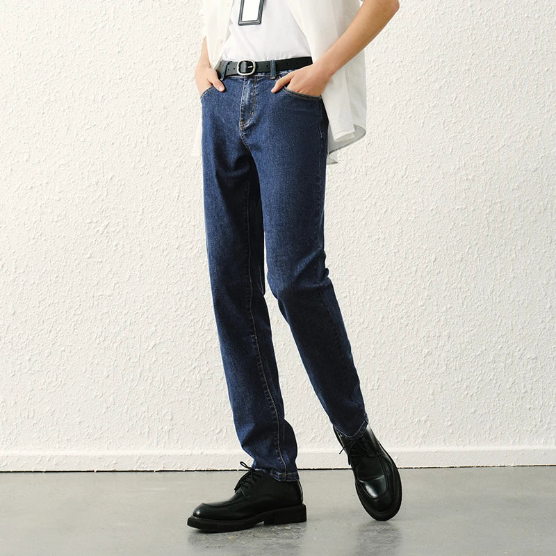 Semir Jeans Men Slim Fit Skinny Trousers Leg-lengthening 2025 Spring New Long Trousers Basic Versatile
