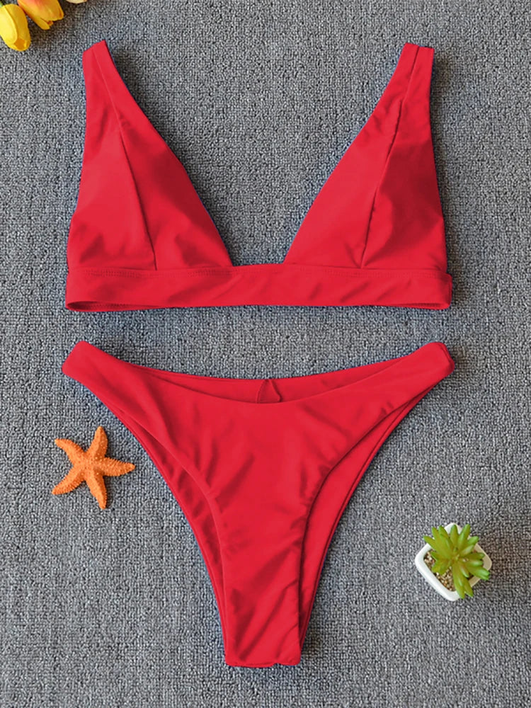 Bikini 2025 Micro Sexy Swimsuit Women Push Up Swimwear Two Piece Bikini Set Solid Bather Bathing Suit Swim Suit Female