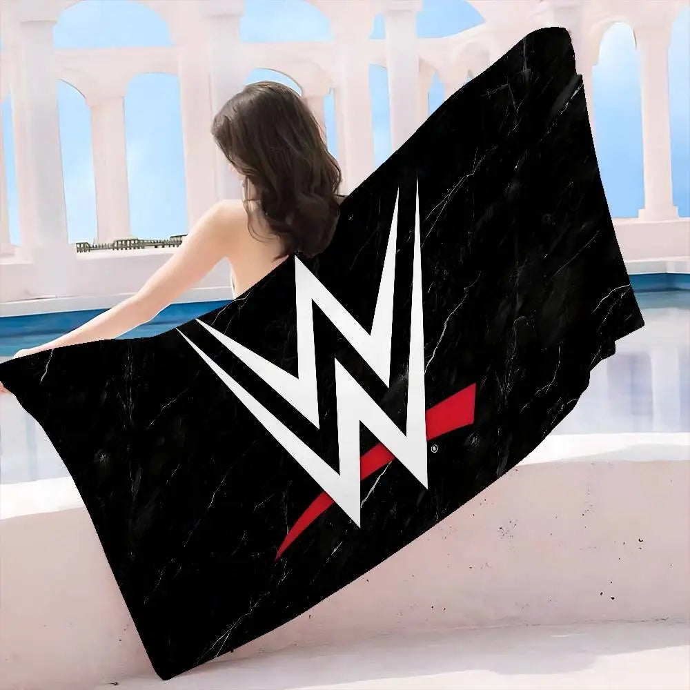 W-WWE Wrestling Star Big Microfiber Beach Towels Quick Dry Towel Sand Beach Towels Pool Towel for Travel Swim Pool Yoga
