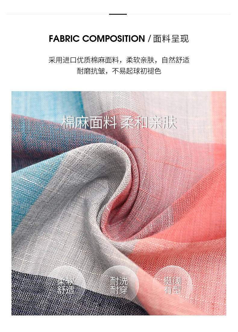Women's Plaid Shirt Casual Blouses Woman Tops for Women Long Sleeve Long Sleeve Shirts Chic Blouse Check Linen Cotton Clothing