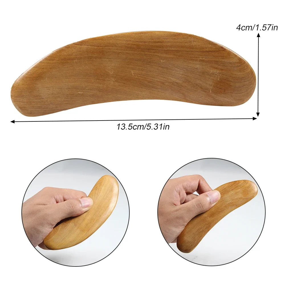 1Pcs Gua Sha Massage Tool,Wood Therapy Massage Tools - Anti Cellulite Massager,Scraping Board,GuaSha Tool for Neck Body Shaping