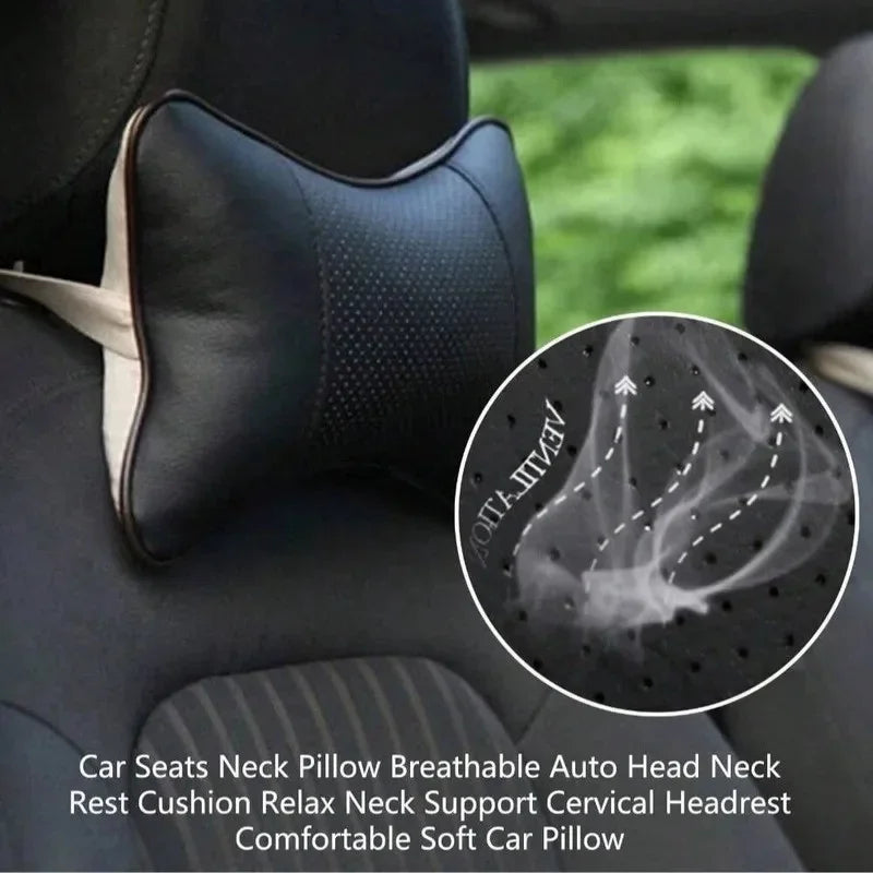 Auto Safety Car Seat Headrest with Breathable Mesh Relax Pillow Head And Neck Rest Cushion Auto Protector