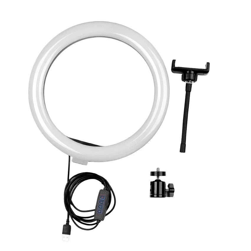 30cm Dimmable LED Selfie Ring Light without Tripod 12inch Led Round Ring Light Photography Ringlight for Tiktok Video Live Lamp