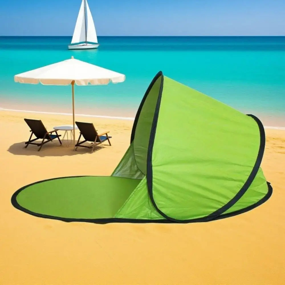 Camping Tent Silver Coated Small Folding Tent Instant Pop-up Automatic Sun Shelter Portable UV Protection Mini Beach Tent Summer