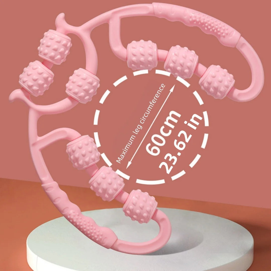 9-Wheel Leg Massager Roller Calf Muscle Relaxation Leg Beauty Device Massage Slimming Leg Ring Leg Clamp Sports Fitness Leg Clamp