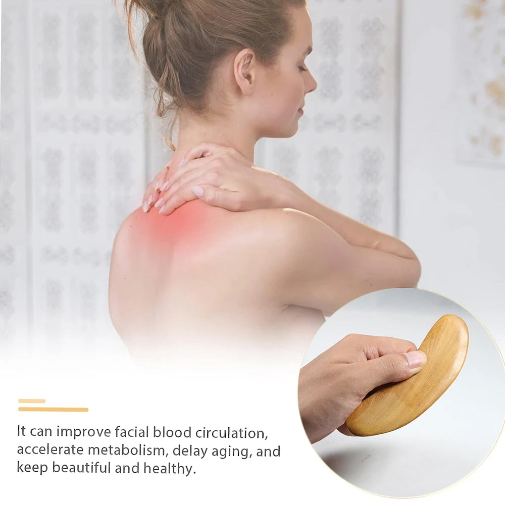 1Pcs Gua Sha Massage Tool,Wood Therapy Massage Tools - Anti Cellulite Massager,Scraping Board,GuaSha Tool for Neck Body Shaping