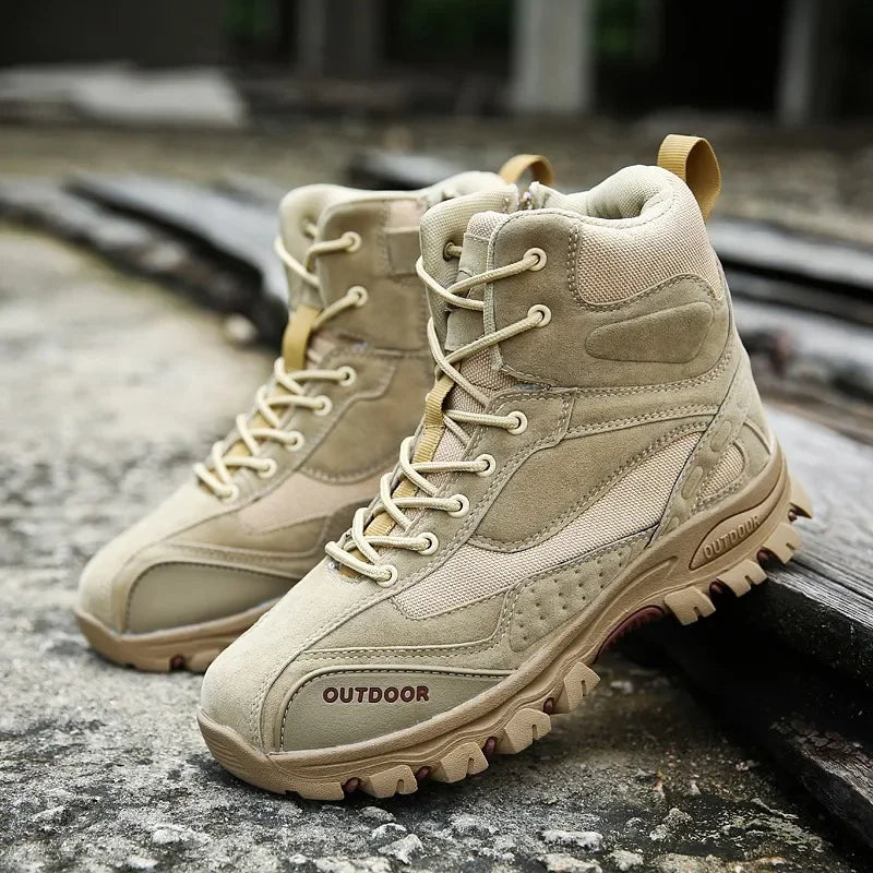 Desert Boots Men PU leather Hunting Trekking Camping Mountaineering Winter Work Safty Shoes Bot Zapatos zapatillas male